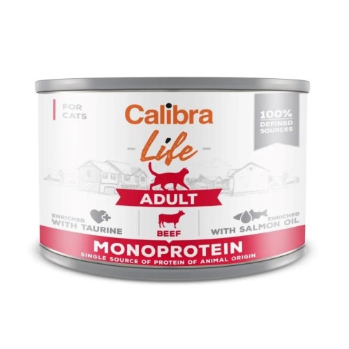 CALIBRA Cat Life Adult Beef - wet cat food - 200g