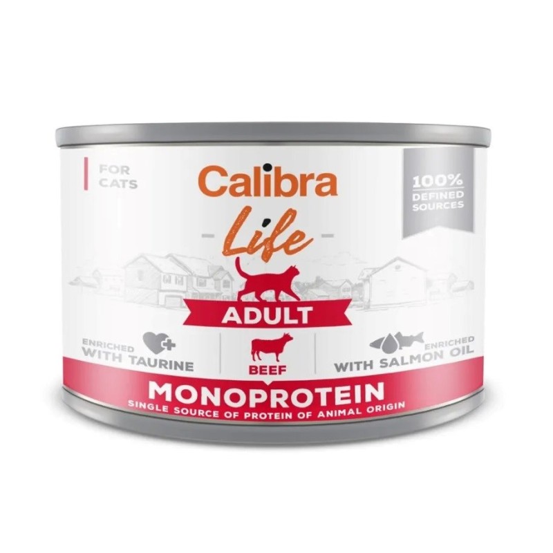 CALIBRA Cat Life Adult Beef - wet cat food - 200g