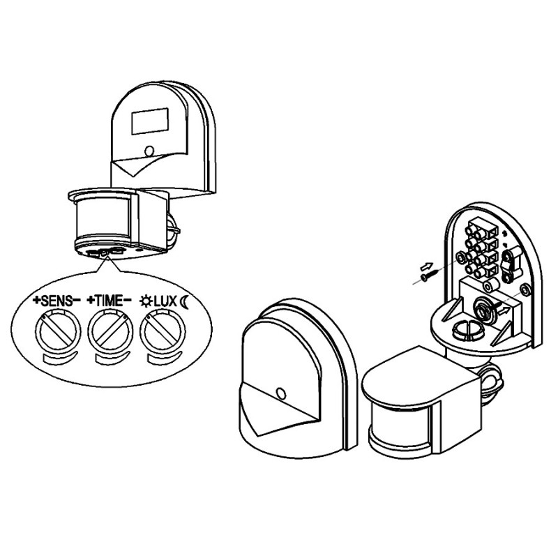 Maclean MCE25 GR Wall-Mounted 180° Motion & Dusk Sensor, 1200W Max, Grey Maclean MCE25 GR Wall-Mounted 180° Motion & Dusk Sensor, 1200W Max, Grey