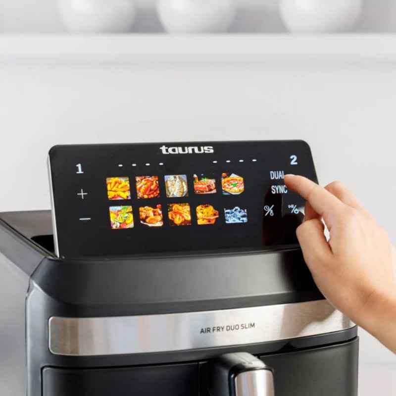 Taurus Air Duo Slim oil-free fryer with two baskets Taurus Air Duo Slim oil-free fryer with two baskets