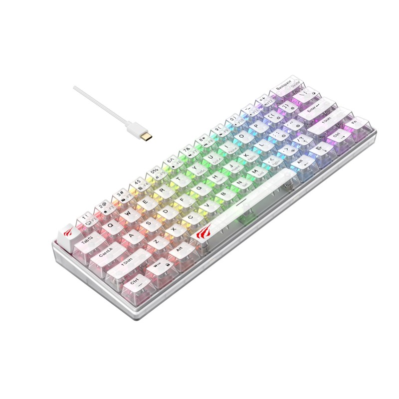 Havit KB903L - gaming keyboard (transparent white) Havit KB903L - gaming keyboard (transparent white)