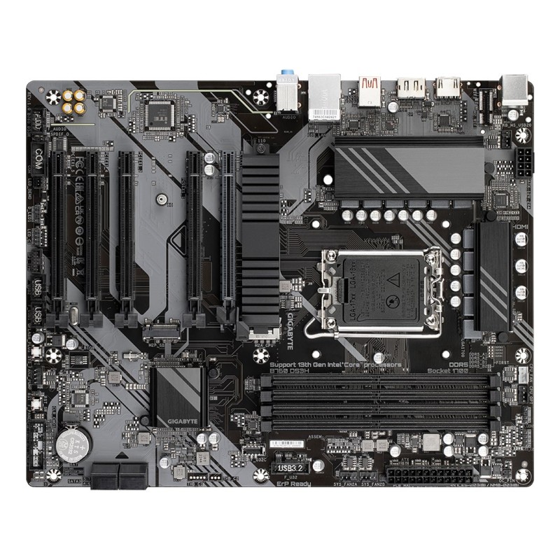 GIGABYTE B760 DS3H Motherboard - Supports Intel Core 14th Gen CPUs, 8+2+1 Phases Digital VRM, up to 7600MHz DDR5 (OC), 2xPCIe 4.0 M.2, GbE LAN, USB 3.2 Gen 2 GIGABYTE B760 DS3H Motherboard - Supports Intel Core 14th Gen CPUs, 8+2+1 Phases Digital VRM, up to 7600MHz DDR5 (OC), 2xPCIe 4.0 M.2, GbE LAN, USB 3.2 Gen 2