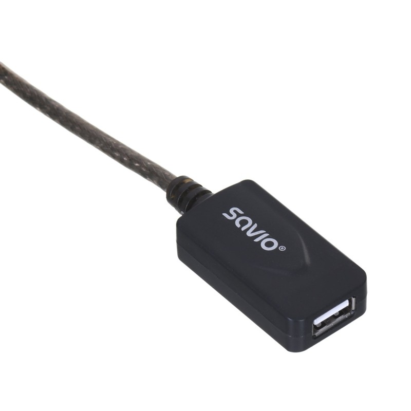 SAVIO CL-130 USB active port extension 10m USB 2.0-A male USB 2.0-A female Black SAVIO CL-130 USB active port extension 10m USB 2.0-A male USB 2.0-A female Black