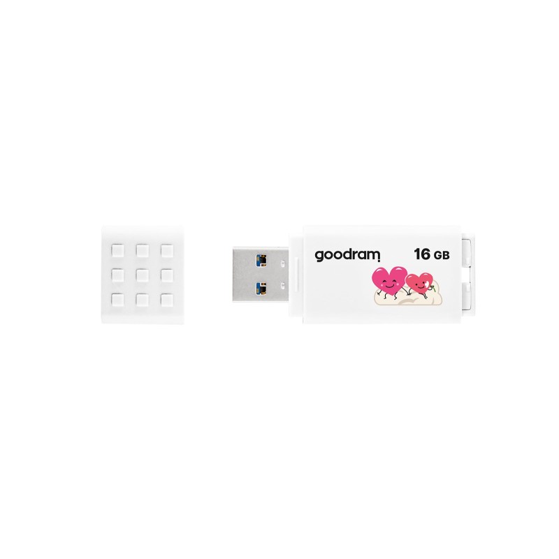 Goodram UME3 Valentine USB flash drive 16 GB USB Type-A 3.2 Gen 1 (UME3-0160W0R11-V) White Goodram UME3 Valentine USB flash drive 16 GB USB Type-A 3.2 Gen 1 (UME3-0160W0R11-V) White