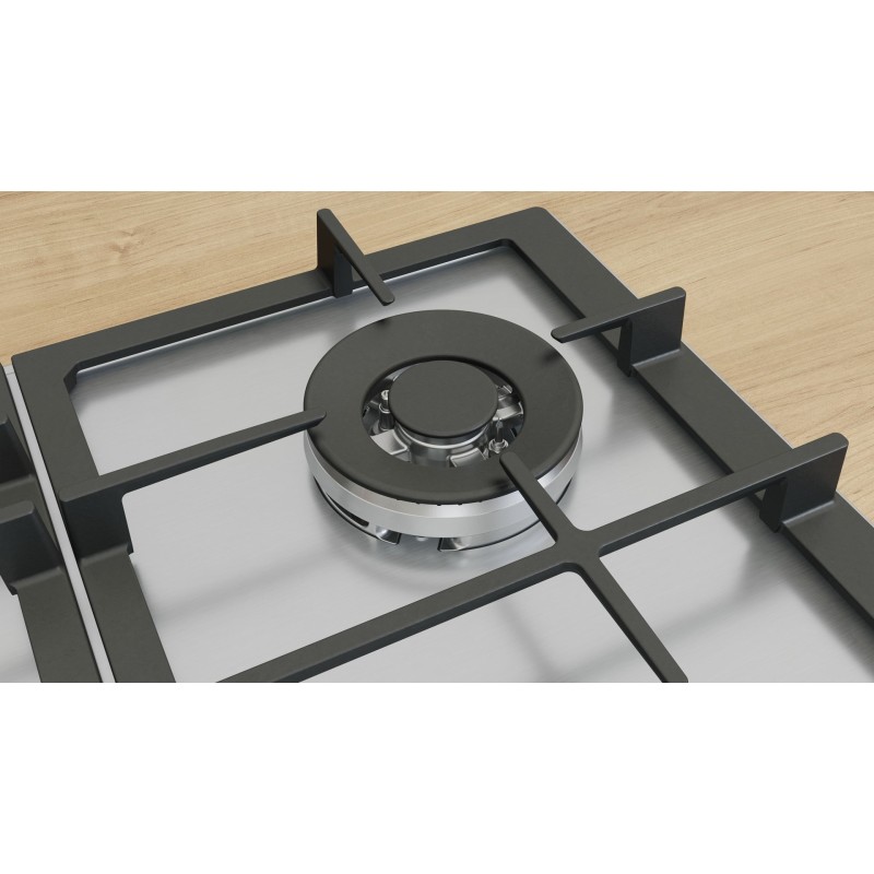 Bosch Serie 6 PCH6A5I90 hob Stainless steel Built-in 60 cm Gas 4 zone(s)