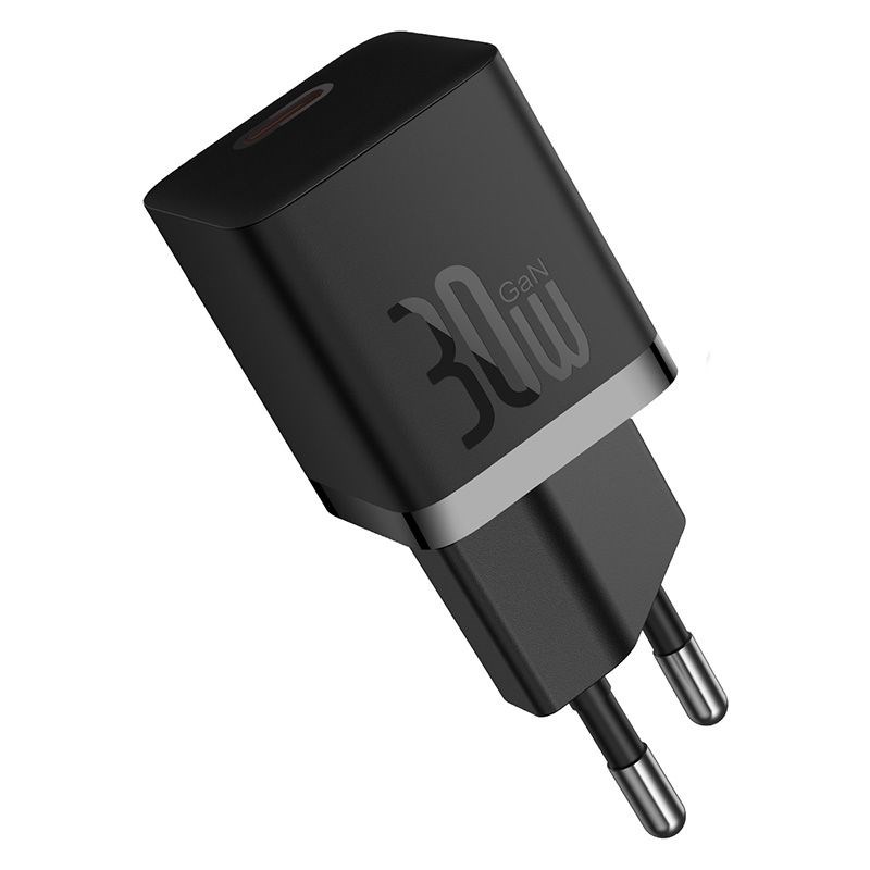 Baseus P10110902113-01 USB-C GaN5 mini 30W mains charger Black Baseus P10110902113-01 USB-C GaN5 mini 30W mains charger Black