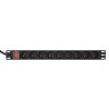 EnerGenie EG-PDU-9F2F Power distribution unit (PDU), 10 pcs C13 sockets, 1U, 16A, C20 plug 2 m cable, black EnerGenie EG-PDU-9F2F Power distribution unit (PDU), 10 pcs C13 sockets, 1U, 16A, C20 plug 2 m cable, black