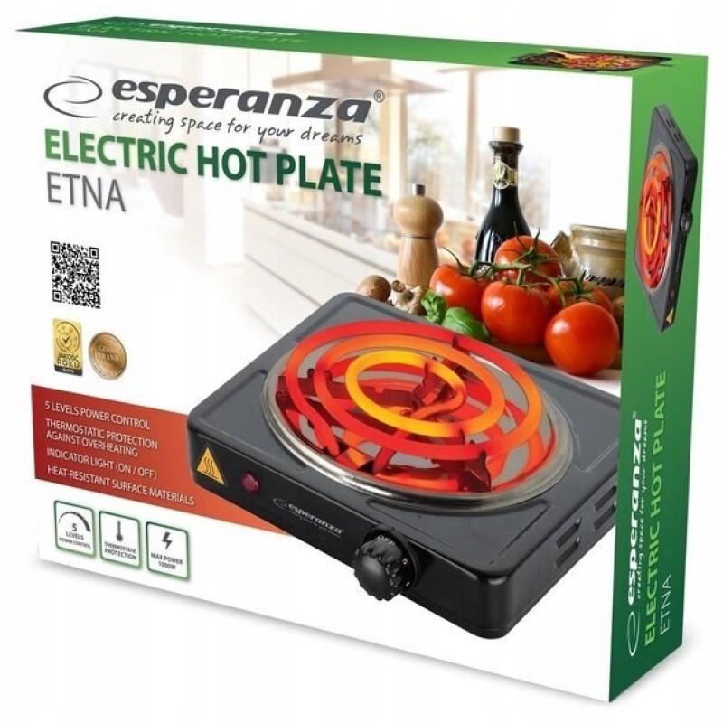 Esperanza EKH012K Black electric stove Esperanza EKH012K Black electric stove