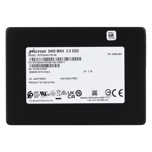 SSD Micron 5400 MAX 3.84TB SATA 2.5 SSD Micron 5400 MAX 3.84TB SATA 2.5