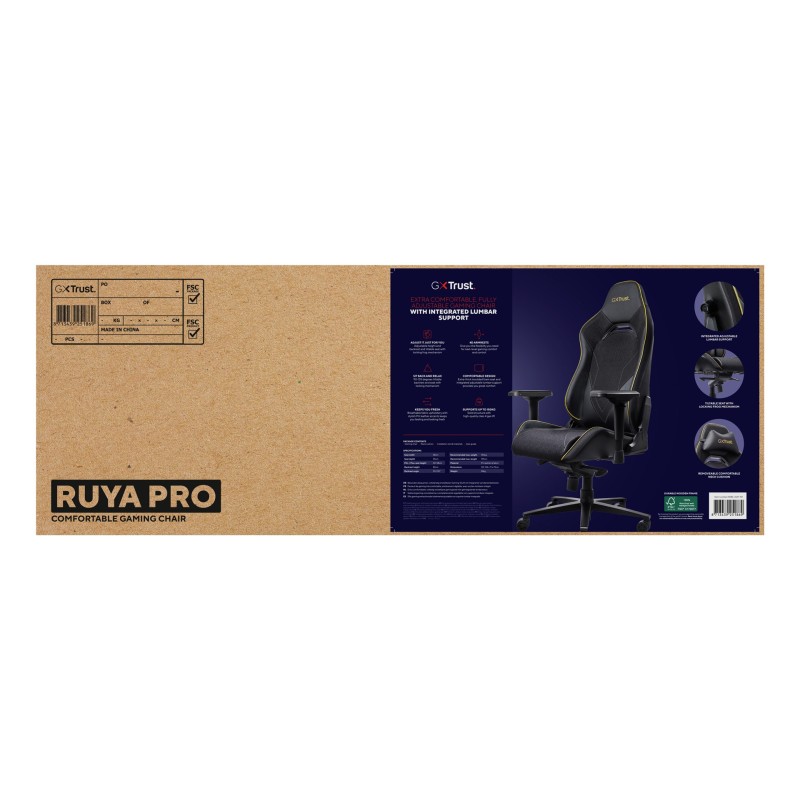 Trust GXT 721 Ruya Pro Universal gaming chair Black Trust GXT 721 Ruya Pro Universal gaming chair Black