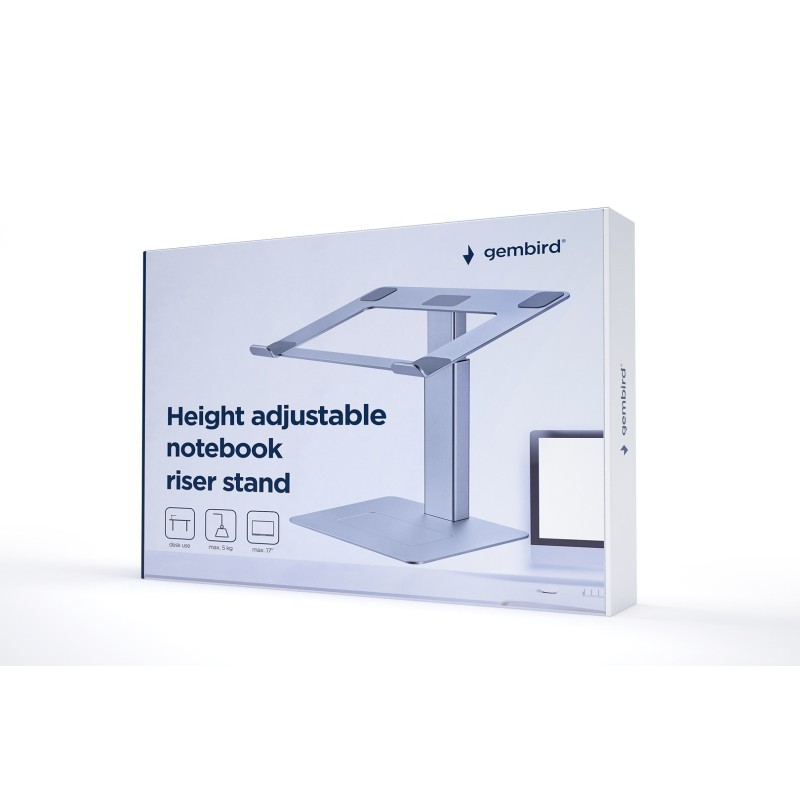 Gembird NBS-D1-02 laptop stand Silver 39.6 cm (15.6 Gembird NBS-D1-02 laptop stand Silver 39.6 cm (15.6