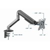 Gembird MA-DA1-05 Desk mounted adjustable monitor arm, 17”-32”, up to 9 kg, space grey