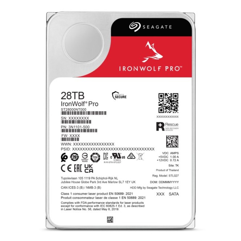 Seagate IronWolf Pro ST28000NT000 internal hard drive 28 TB 7200 RPM 512 MB 3.5
