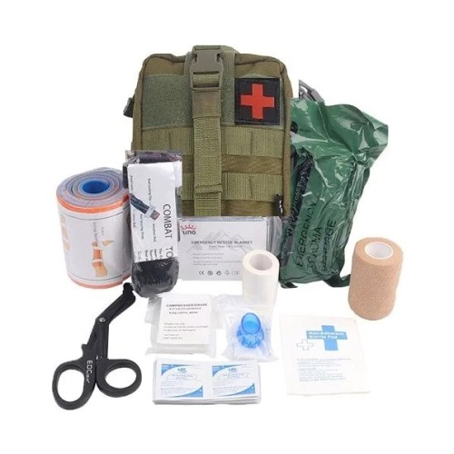 HELBO Depan HEL002 First aid kit with accessories 13 items Green HELBO Depan HEL002 First aid kit with accessories 13 items Green