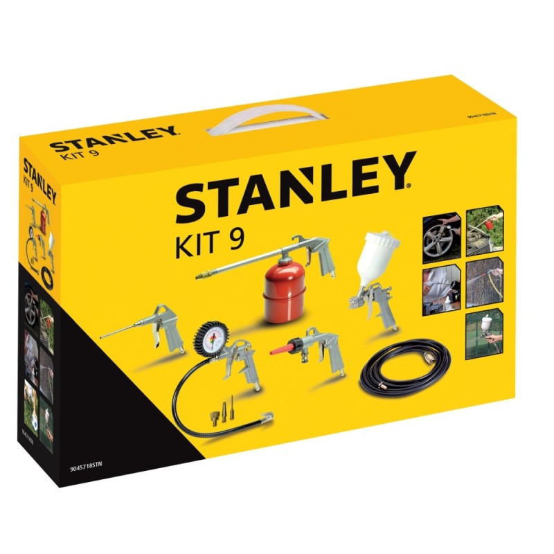 Stanley Pneumatic Tool Set 9 Pieces Stanley Pneumatic Tool Set 9 Pieces
