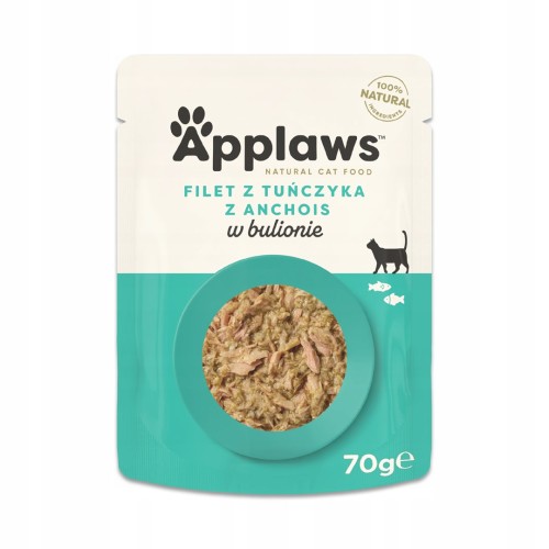 APPLAWS Natural Cat Food Tuna and whole anchovy - wet cat food - 70g APPLAWS Natural Cat Food Tuna and whole anchovy - wet cat food - 70g