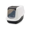 SAVIC Nestor White-Black - Covered Cat Litter Box - 56x39x38.5 cm - 1 pc