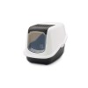 SAVIC Nestor White-Black - Covered Cat Litter Box - 56x39x38.5 cm - 1 pc SAVIC Nestor White-Black - Covered Cat Litter Box - 56x39x38.5 cm - 1 pc