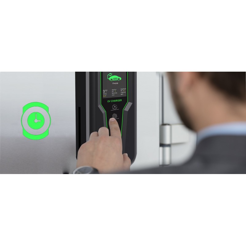 Qoltec Mobile charger for electric cars EV with 2-in-1 adjustment Type 2 7kW CEE 32A/5 PIN 230V LCD Portable Wallbox 5m Qoltec Mobile charger for electric cars EV with 2-in-1 adjustment Type 2 7kW CEE 32A/5 PIN 230V LCD Portable Wallbox 5m