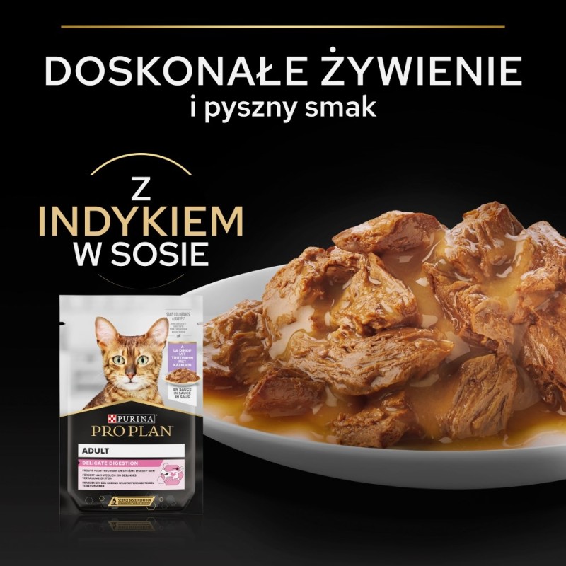 PURINA Pro Plan Adult Delicate Digestion Turkey in gravy - wet cat food - 85g PURINA Pro Plan Adult Delicate Digestion Turkey in gravy - wet cat food - 85g