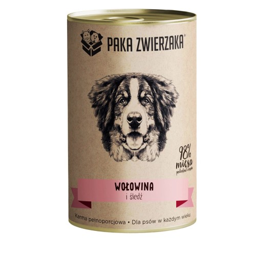 PAKA ZWIERZAKA Beef and herring - wet dog food - 400g