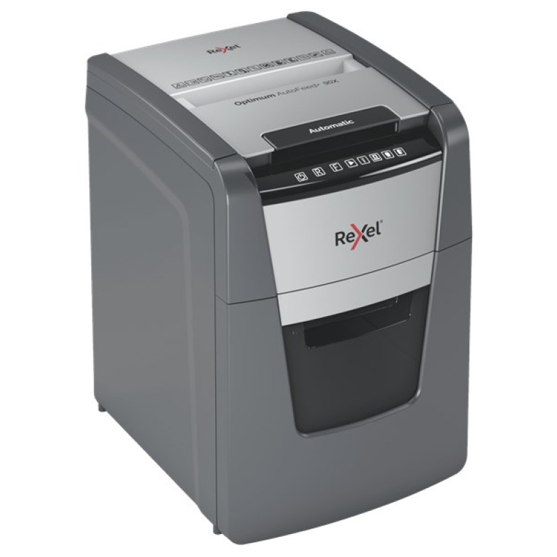 Rexel AutoFeed+ 90X paper shredder Cross shredding 55 dB Black, Grey Rexel AutoFeed+ 90X paper shredder Cross shredding 55 dB Black, Grey