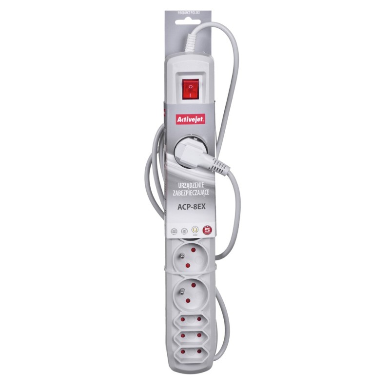 Activejet APN-8G/1,5M-GR power strip with cord Activejet APN-8G/1,5M-GR power strip with cord