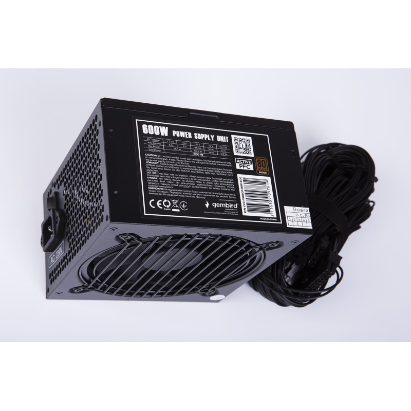 Gembird CCC-PSU80P-BBP-600 power supply unit 600 W 24-pin ATX ATX Black
