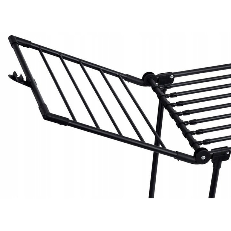 PROMIS MONZA clothes dryer, extendable + 2 wings, large, black PROMIS MONZA clothes dryer, extendable + 2 wings, large, black