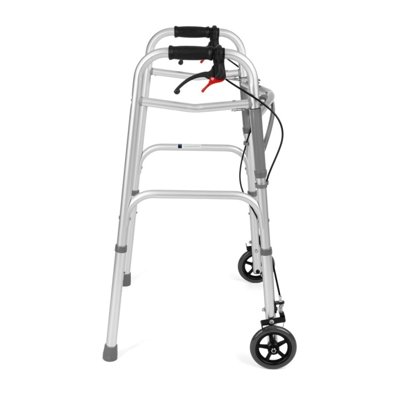 Four-wheeled wheelchair with brakes TIMAGO JMC-C 3223 Silver Four-wheeled wheelchair with brakes TIMAGO JMC-C 3223 Silver