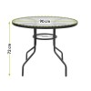 Garden table with glass top JUPITER 90cm Garden table with glass top JUPITER 90cm