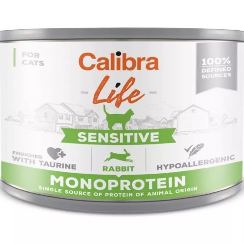 CALIBRA Cat Life Sensitive Rabbit - wet cat food - 200g
