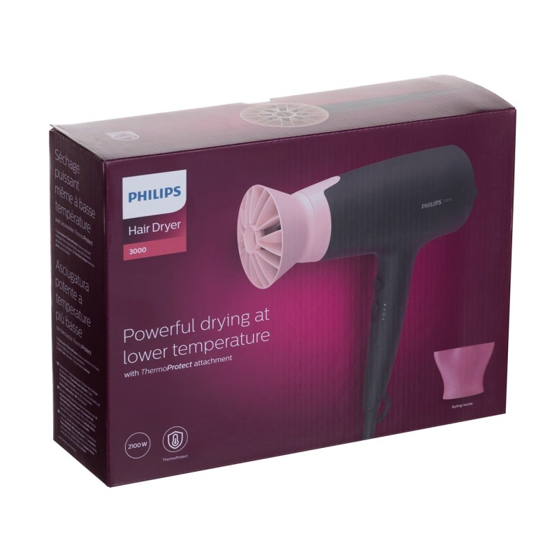 Philips BHD350/10 hair dryer 2100 W Black, Pink Philips BHD350/10 hair dryer 2100 W Black, Pink