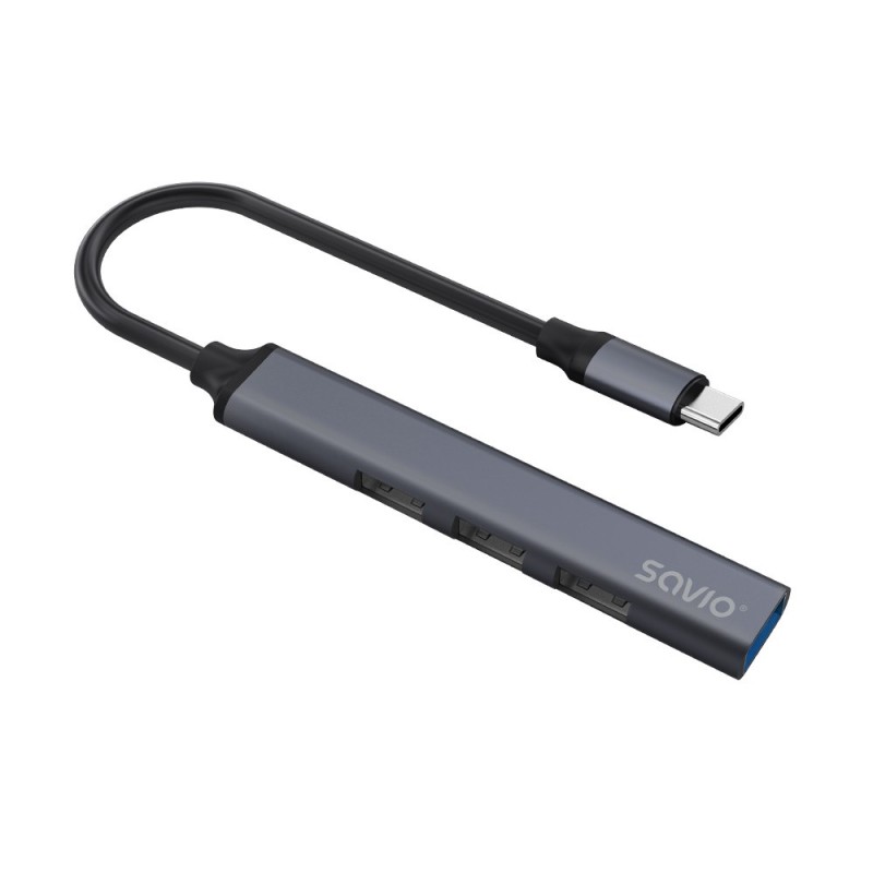 SAVIO AK-71 USB-C hub - 3 x USB-A 2.0, 1 x USB-A 3.0, 4-in-1, 5 Gbps SAVIO AK-71 USB-C hub - 3 x USB-A 2.0, 1 x USB-A 3.0, 4-in-1, 5 Gbps