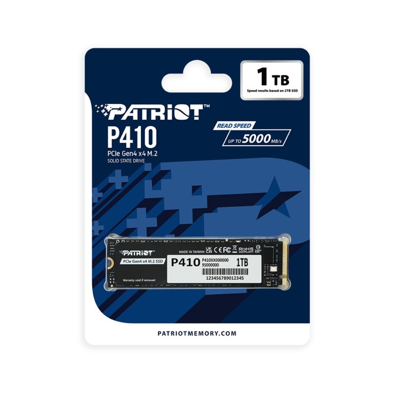 Patriot Viper P410 M.2 PCI-Ex4 NVMe 1.4 1TB 5GB/s Patriot Viper P410 M.2 PCI-Ex4 NVMe 1.4 1TB 5GB/s