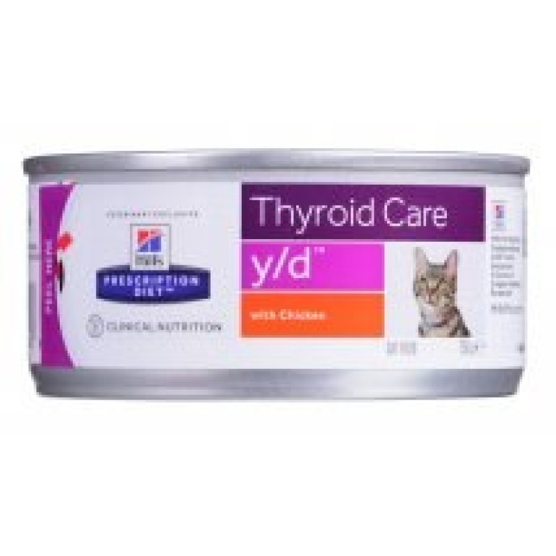 HILL'S PRESCRIPTION DIET Thyroid Care Feline y/d Wet cat food Chicken 156 g HILL'S PRESCRIPTION DIET Thyroid Care Feline y/d Wet cat food Chicken 156 g