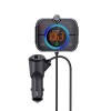 SAVIO FM transmitter, Bluetooth 5.0, QC/PD 3.0 charger, ENC, AUX OUT, Micro SD, TR-14, black