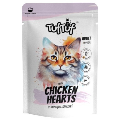 TUF TUF with chicken hearts - wet cat food - 100g TUF TUF with chicken hearts - wet cat food - 100g