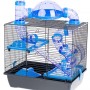 INTER-ZOO Rocky + Terrace blue - cage for a hamster
