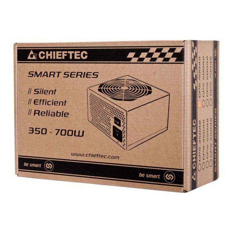 Chieftec Smart GPS-500A8 power supply unit 500 W 20+4 pin ATX ATX Black Chieftec Smart GPS-500A8 power supply unit 500 W 20+4 pin ATX ATX Black