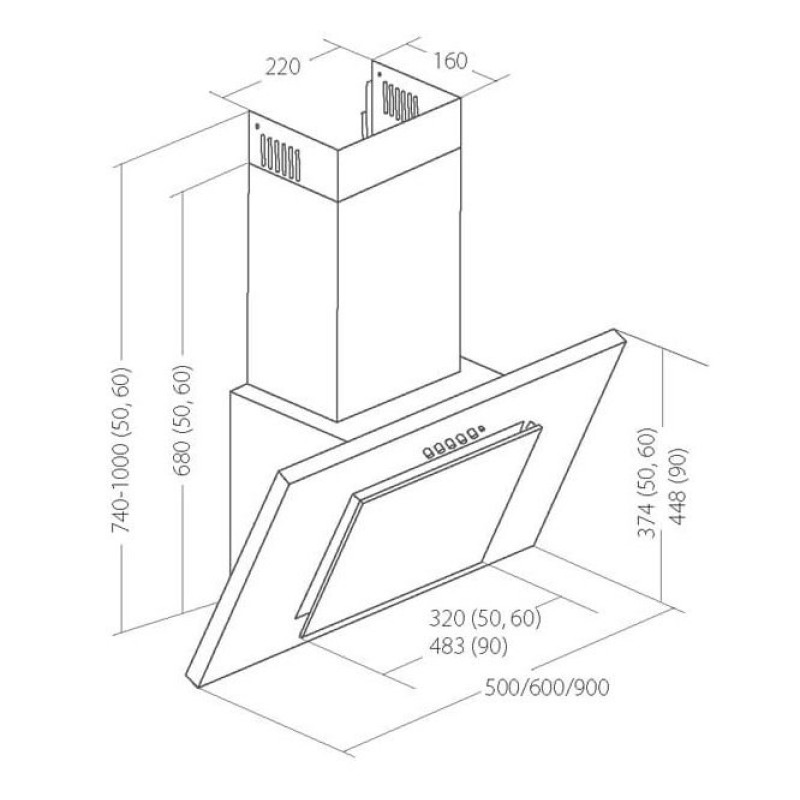 Cooker hood Akpo WK-4 Nero Eco 50 Gray