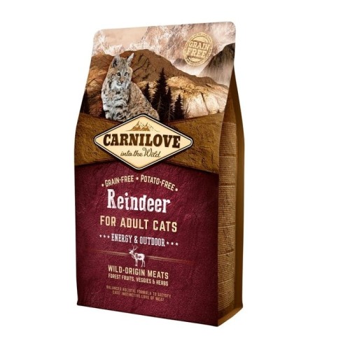 CARNILOVE Cat Energy & Outdoor Reindeer - dry cat food - 2kg