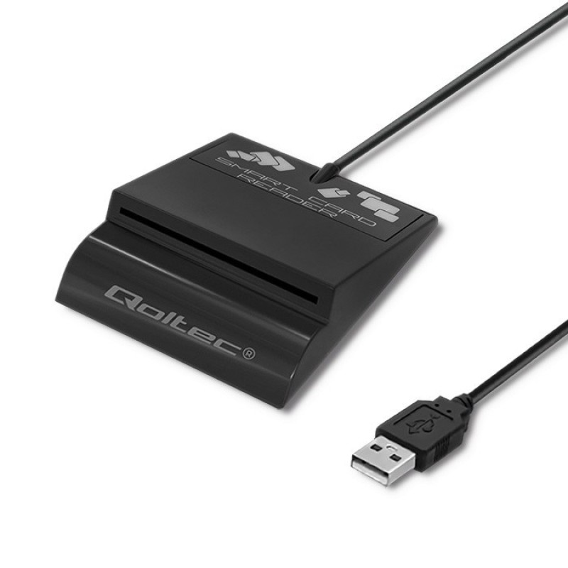 Qoltec 50636 Intelligent Smart ID chip card reader SCR-0636 | USB type C Qoltec 50636 Intelligent Smart ID chip card reader SCR-0636 | USB type C