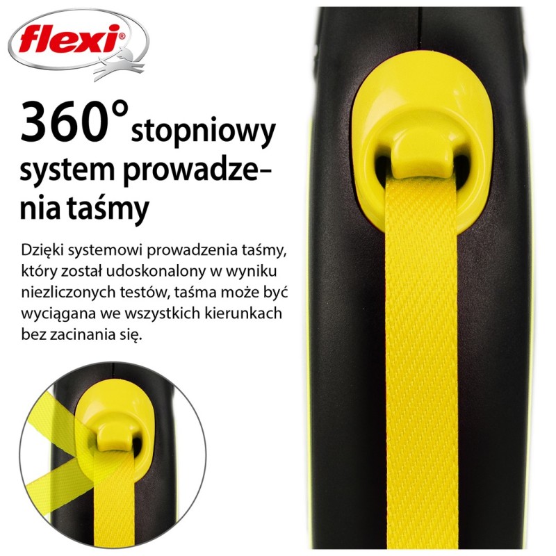 Flexi New NEON 5 m Black, Yellow Dog Retractable lead Flexi New NEON 5 m Black, Yellow Dog Retractable lead