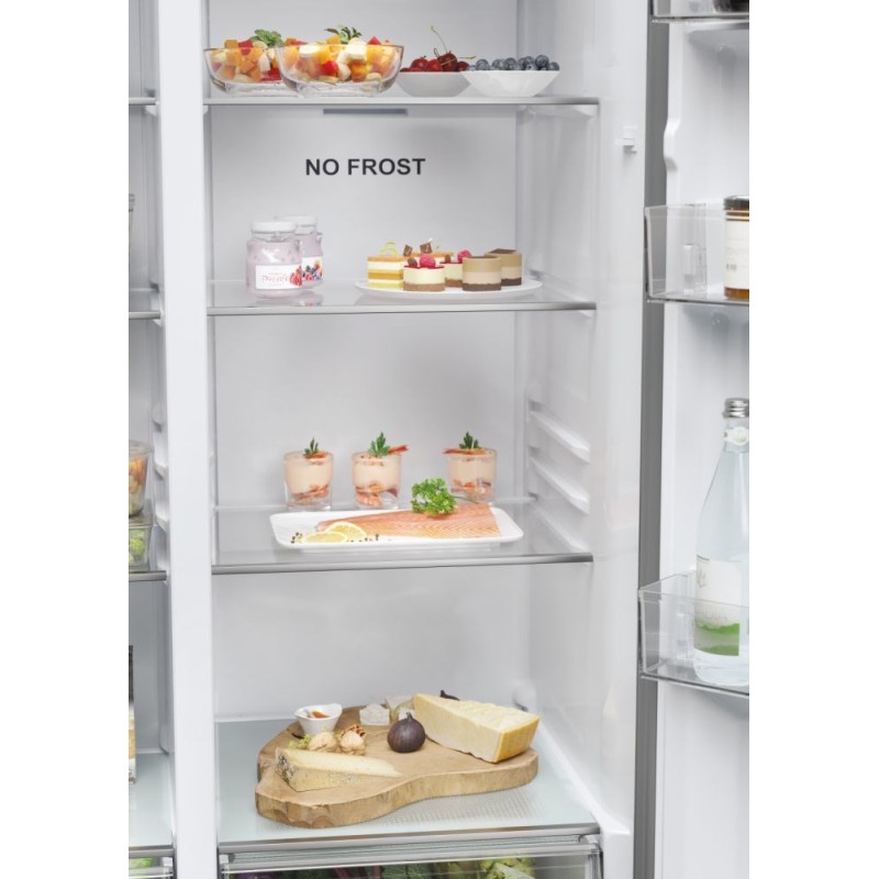 Haier SBS 90 Serie 5 HSR5918DIMP Free-standing double-sided fridge-freezer combination 511 l D Platinum, stainless steel