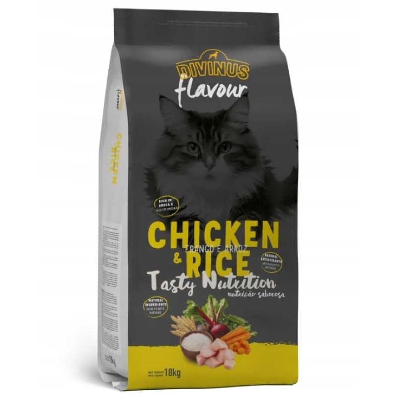 DIVINUS Flavour Chicken with Rice - Dry Cat Food - 18kg DIVINUS Flavour Chicken with Rice - Dry Cat Food - 18kg
