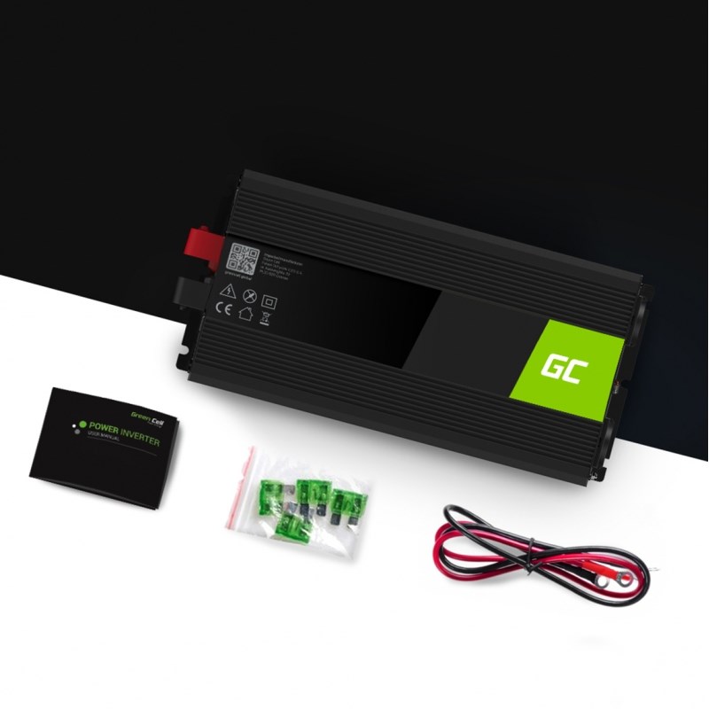 Green Cell INV25 power adapter/inverter Auto 1500 W Black Green Cell INV25 power adapter/inverter Auto 1500 W Black