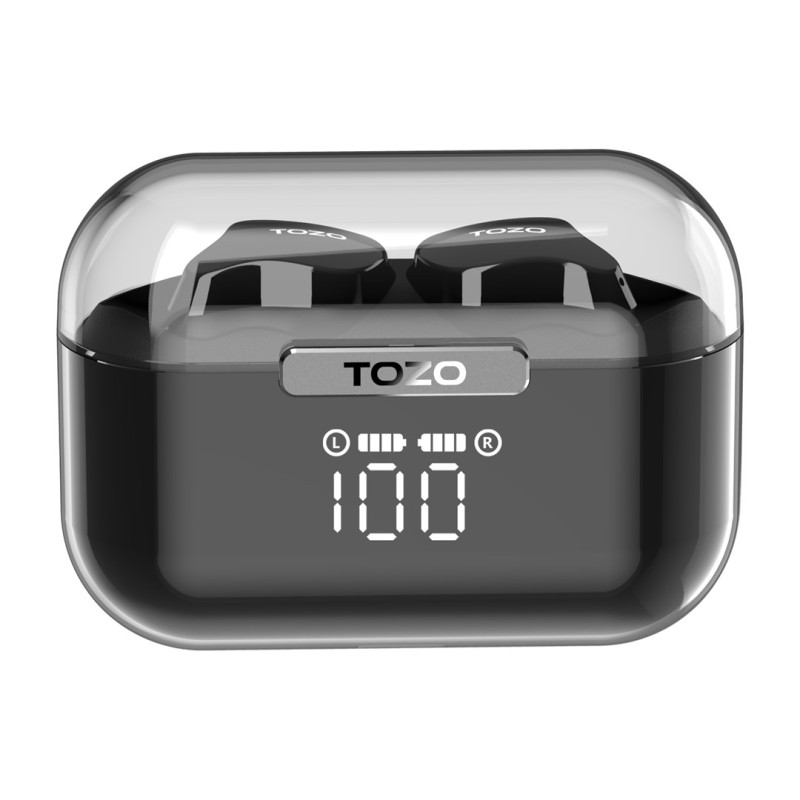 TOZO T18 CRYSTAL BUDS True Wireless Stereo (TWS) In-Ear USB Type-C Bluetooth Headset Black TOZO T18 CRYSTAL BUDS True Wireless Stereo (TWS) In-Ear USB Type-C Bluetooth Headset Black