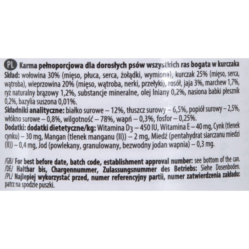 DOLINA NOTECI Premium Rich in chicken - Wet dog food - 400 g DOLINA NOTECI Premium Rich in chicken - Wet dog food - 400 g
