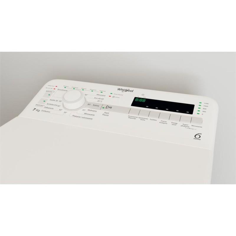 Whirlpool NTDLR 7220SS PL/N washing machine Top-load 7 kg 1200 RPM White Whirlpool NTDLR 7220SS PL/N washing machine Top-load 7 kg 1200 RPM White